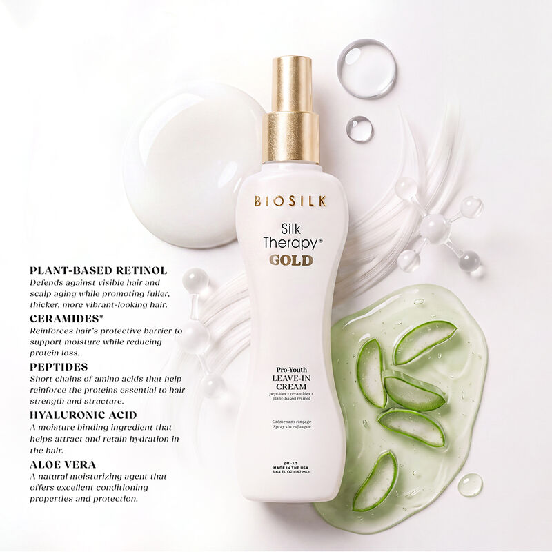BioSilk Silk Therapy Gold Pro-Youth Leave-In Cream, , large image number null